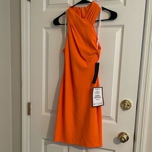 $109 msrp NWT RACHEL Rachel Roy Vibrant Orange Mini Dress xs